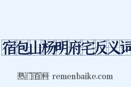 宿包山杨明府宅反义词是什么意思的图片